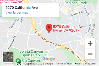 A map of the location of california ave.